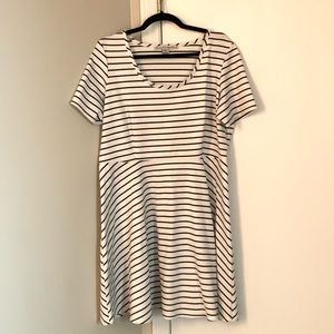 Black and White Mini Skater Dress.